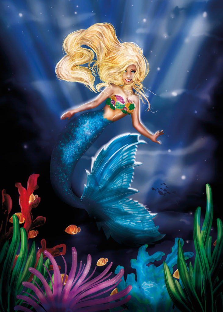 Mermaid - book cover, diana petrarca, illustration, sirena, mermaid, libro, copertina, digital painting, photoshop, disegno, mare, fondale, marino