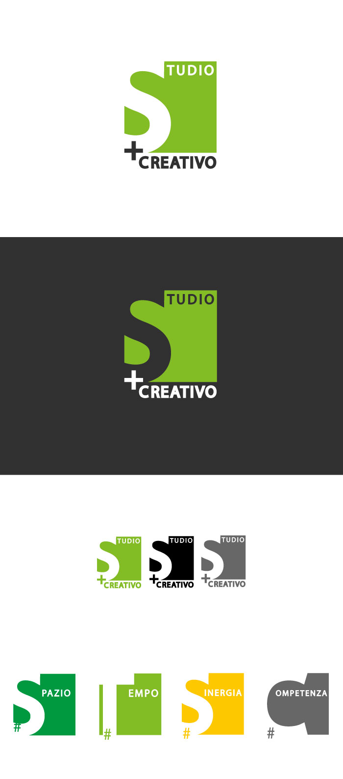 Studio + Creativo - Logo, studio, creativo, architettura, napoli, colori, quadrato, competenza, sinergia, spazio, tempo, diana petrarca, graphic design, grafica, logo, creatività